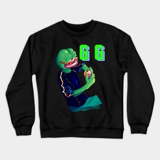 Pepe the frog, GG, gaming and chilling Crewneck Sweatshirt